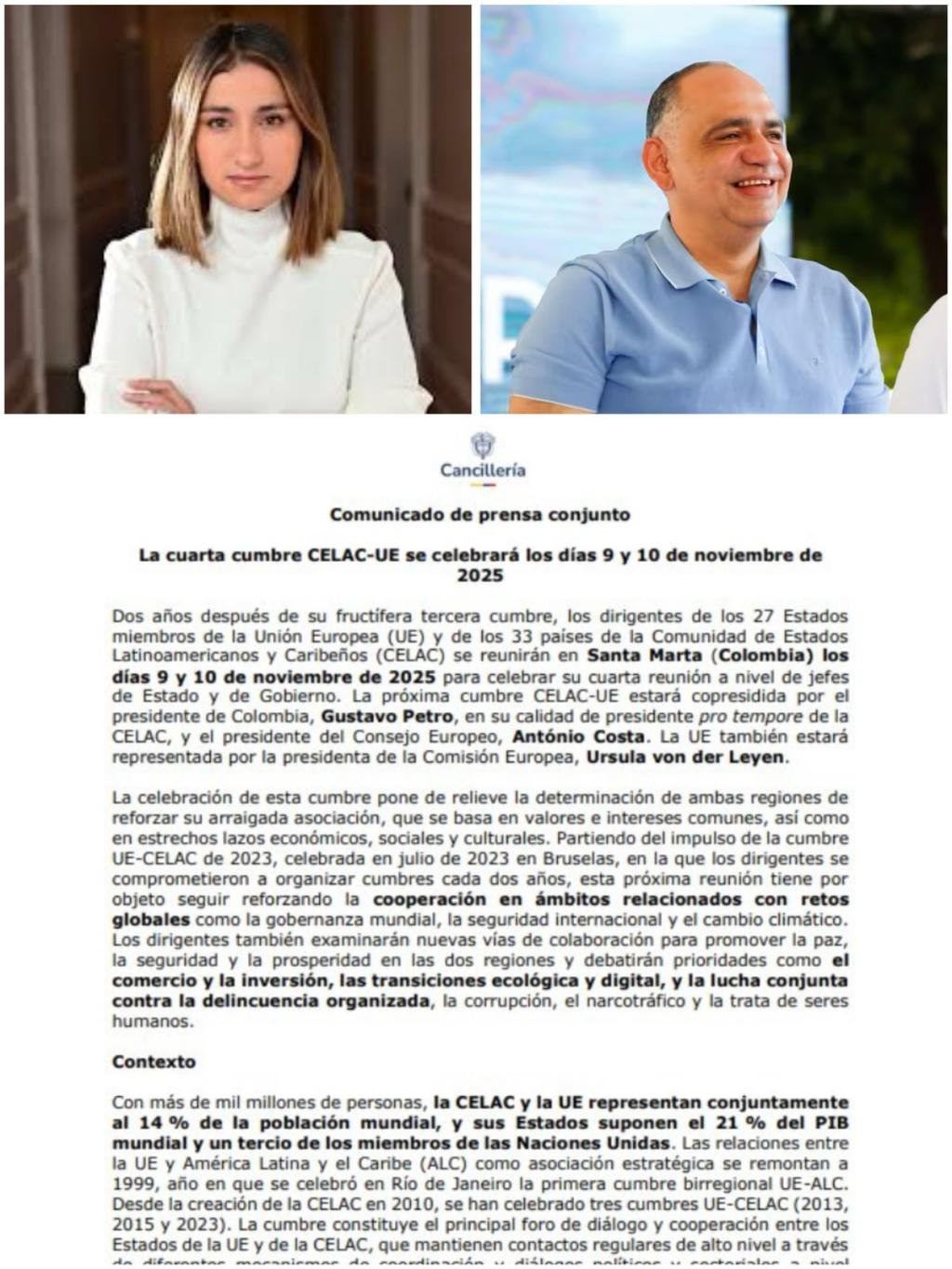 Santa Marta será sede de la IV Cumbre CELAC-UE: una oportunidad histórica para su proyección internacional