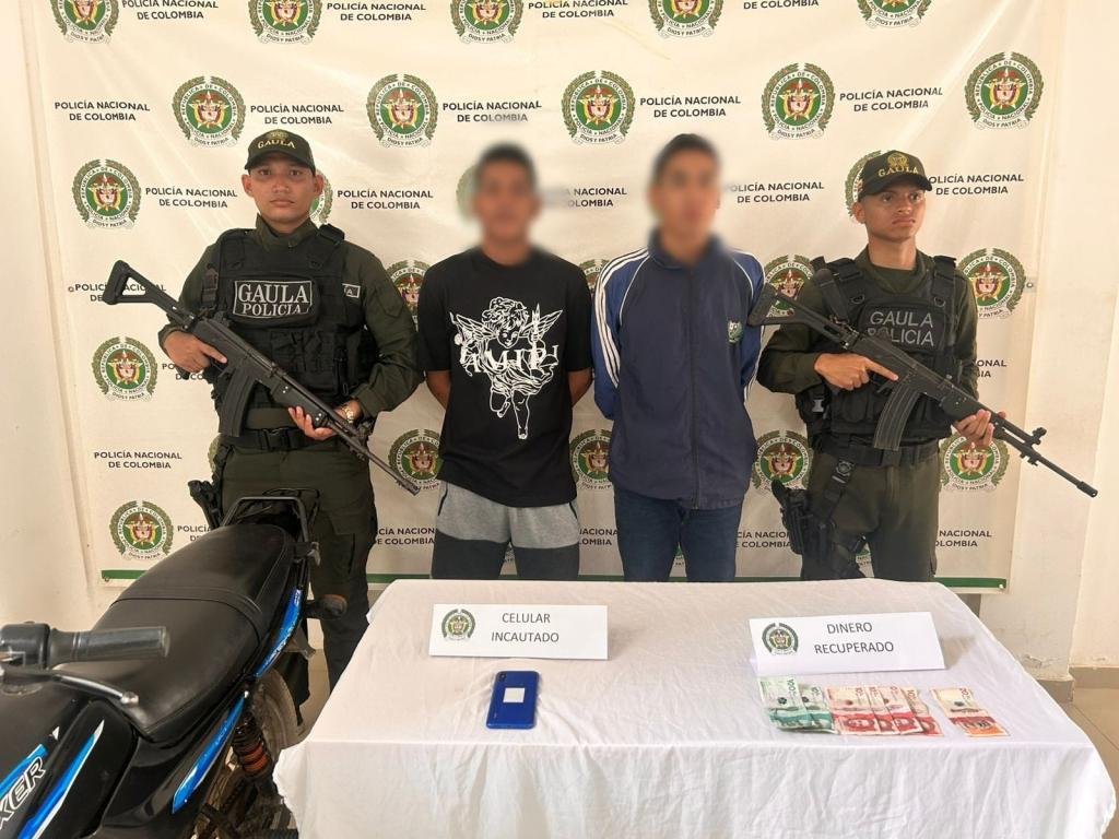 Caen dos extorsionistas de “Los Pachencas” en plena acción en Zona Bananera