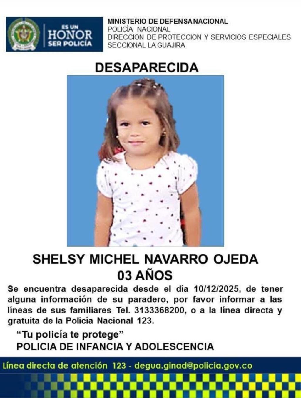 ¿Dónde está Shirley? Carrera maratónica para encontrar a menor de 3 años que desapareció cuando jugaba cerca de su casa