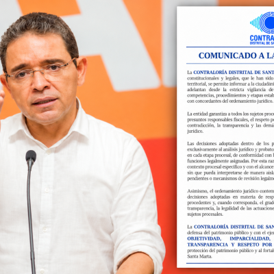 Contraloría garantiza debido proceso a Rafael Martínez y ordena vincular a tres exfuncionarios al proceso fiscal en contratación irregular