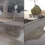 Por culpa de la gorbernacion del Magdalena, hay fuga masiva de agua potable en obra pública en Gaira que genera indignación ciudadana